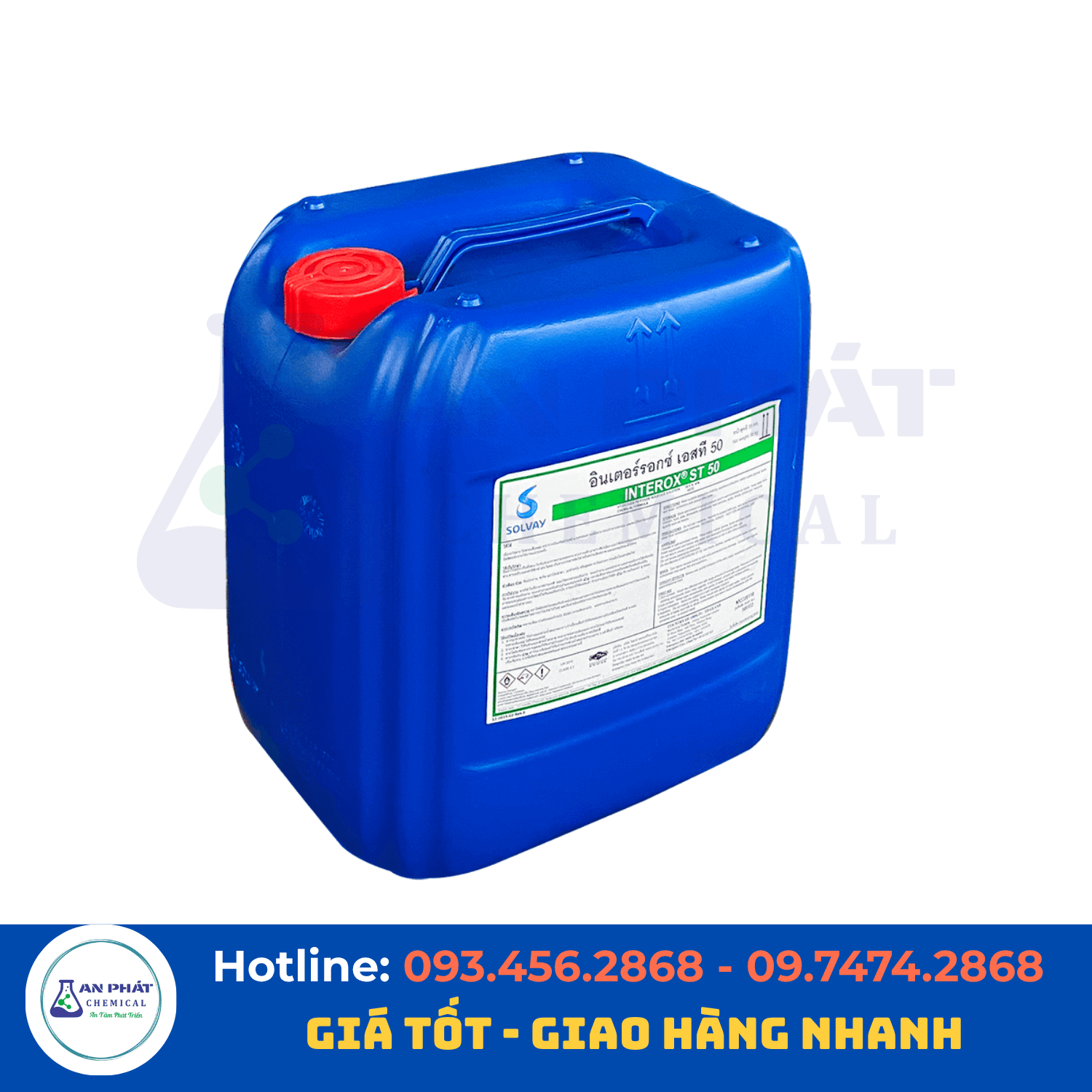 OXY GIÀ H₂O₂ 50% – THÁI LAN, 35 KG/CAN