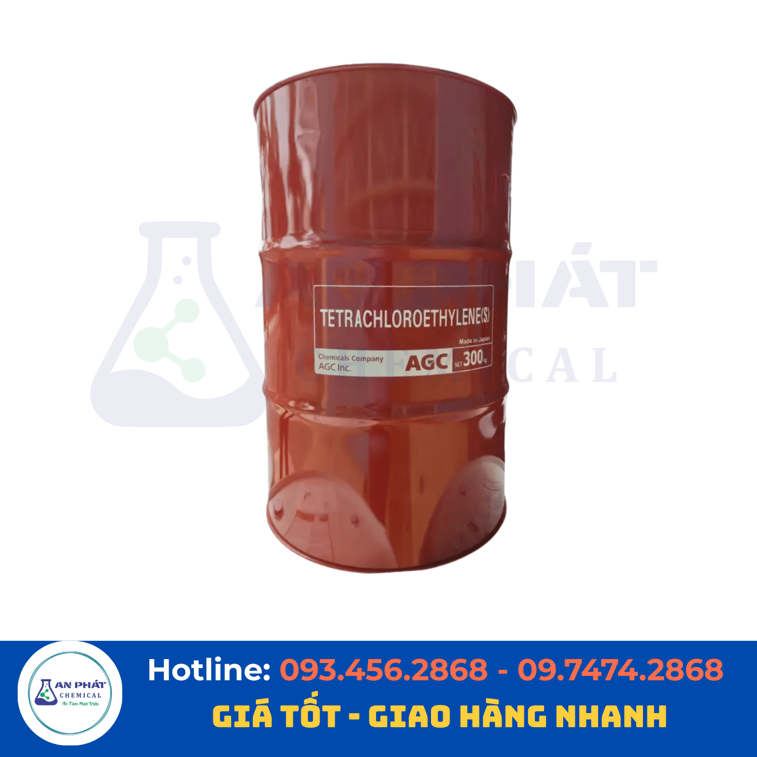 Perchloroethylene (PCE) C₂Cl₄ ≥99% – Trung Quốc/Nhật Bản, 300 kg/phuy
