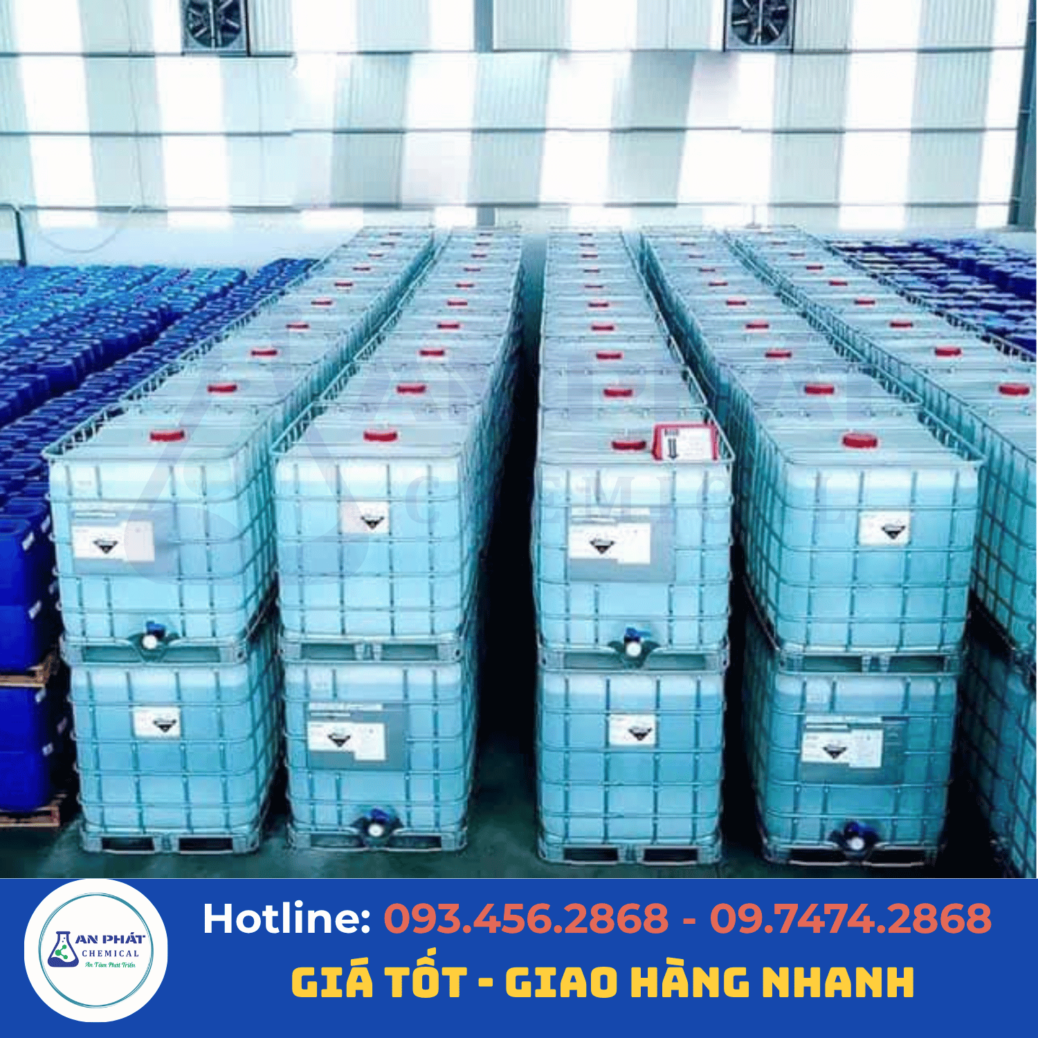 Nước Javen NaClO 10% – Việt Nam, 30 kg/can hoặc 1.200 kg/tank
