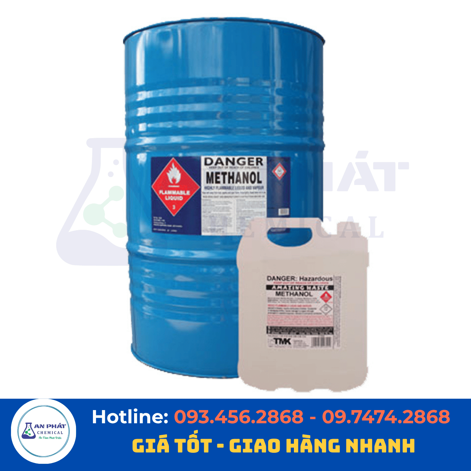 Cồn công nghiệp Methanol CH₄O 99% – Malaysia, 163 kg/phuy