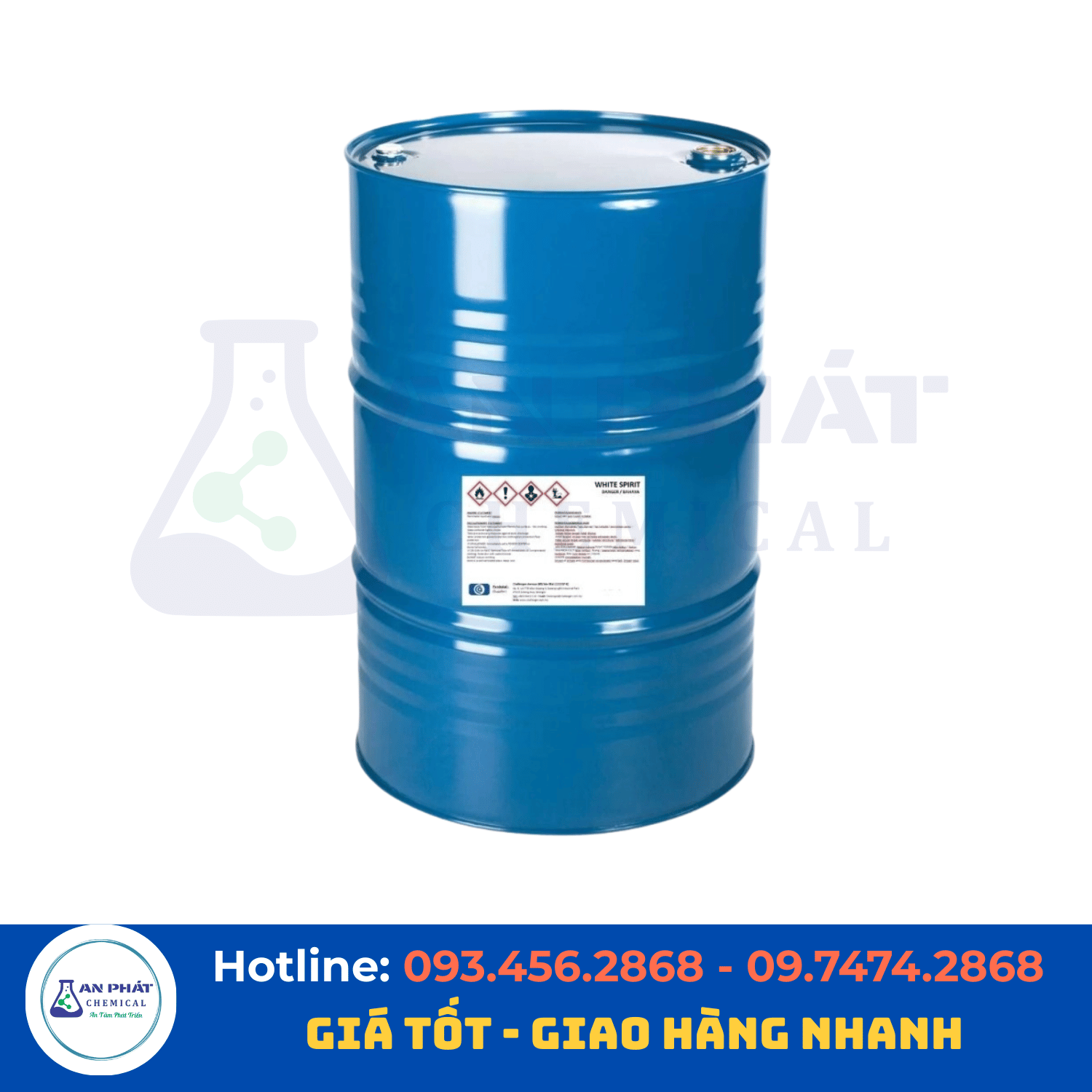 Dung môi White Spirit (Xăng trắng), hỗn hợp hydrocacbon – Thái Lan, 160 kg/phuy
