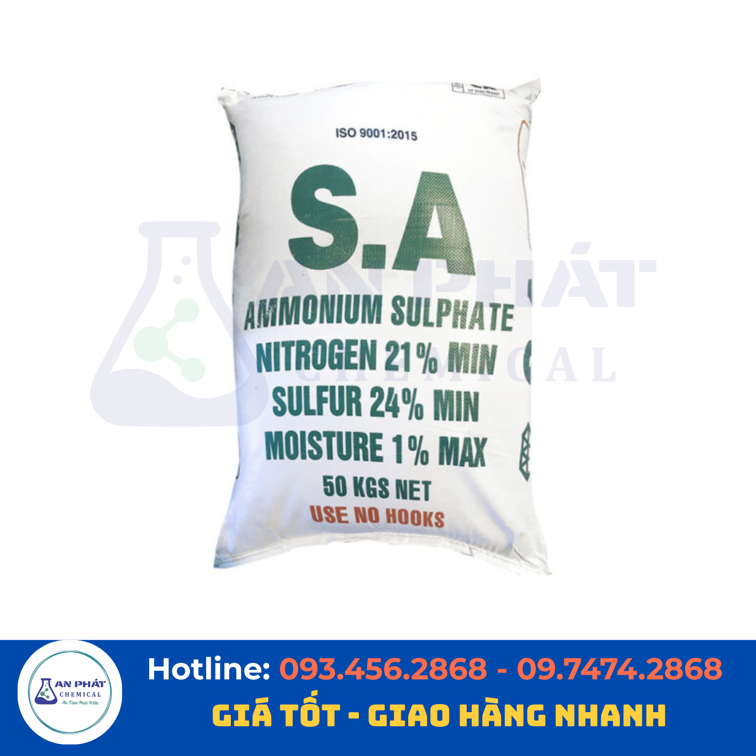 Amoni sulfat (SA) (NH₄)₂SO₄ 21% – Trung Quốc, 50 kg/bao