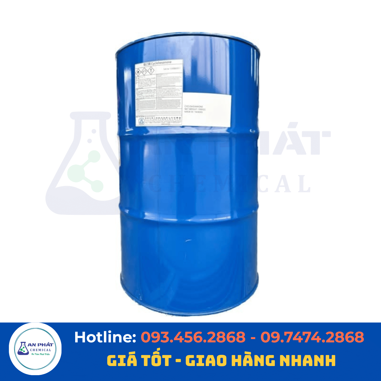Cyclohexanone C₆H₁₀O 99% – Đài Loan, 190 kg/phuy