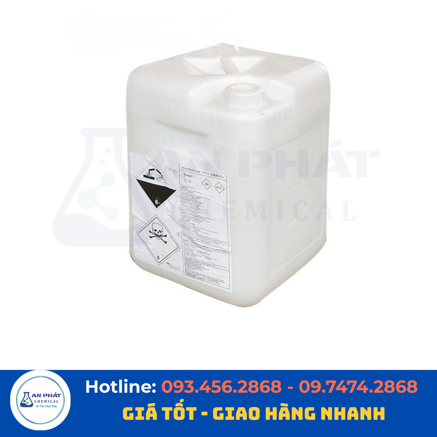 Axit flohydric HF 55% – Trung Quốc, 25 kg/can