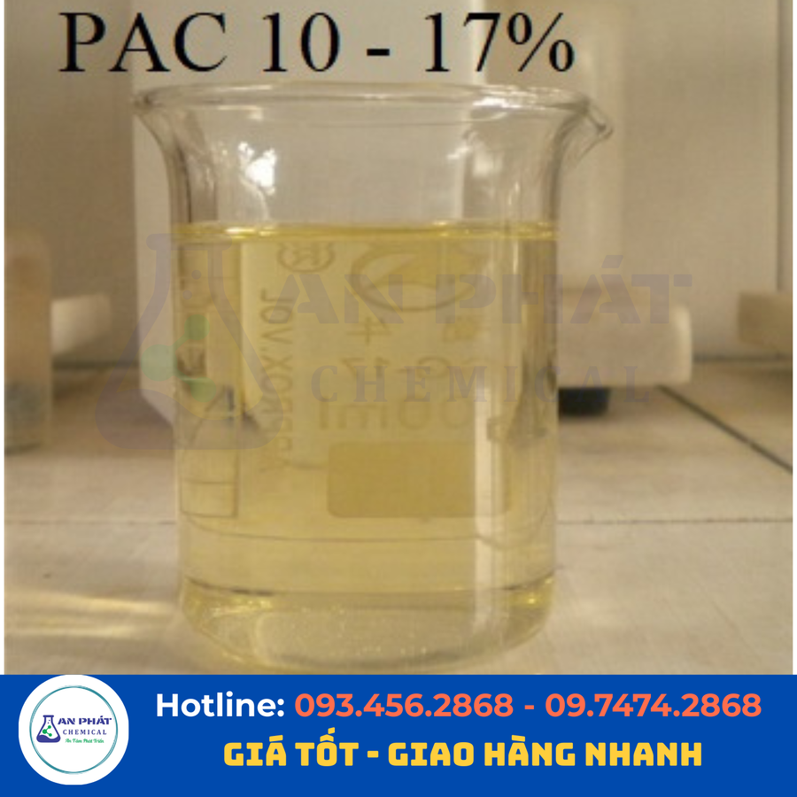 PAC lỏng Việt Trì Alₙ(OH)ₘCl₍₃ₙ₋ₘ₎ 10–17% – Việt Nam, tank ICB