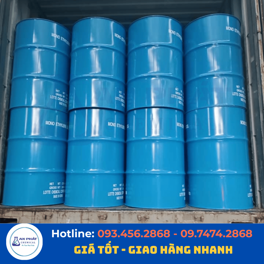 Monoethylene glycol (MEG) C₂H₆O₂ 99,5% – Thái Lan/Singapore, 230 kg/phuy