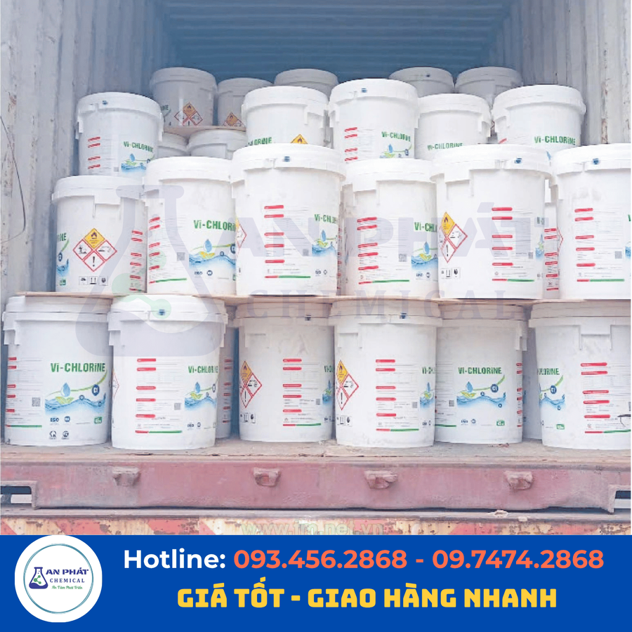 Clorin Việt Trì Ca(ClO)₂ 70% – Việt Nam, 45 kg/thùng