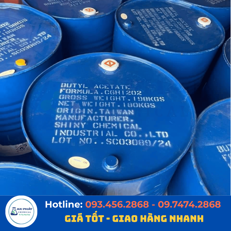 Butyl Acetate C₆H₁₂O₂ 99% – Đài Loan, 180 kg/phuy