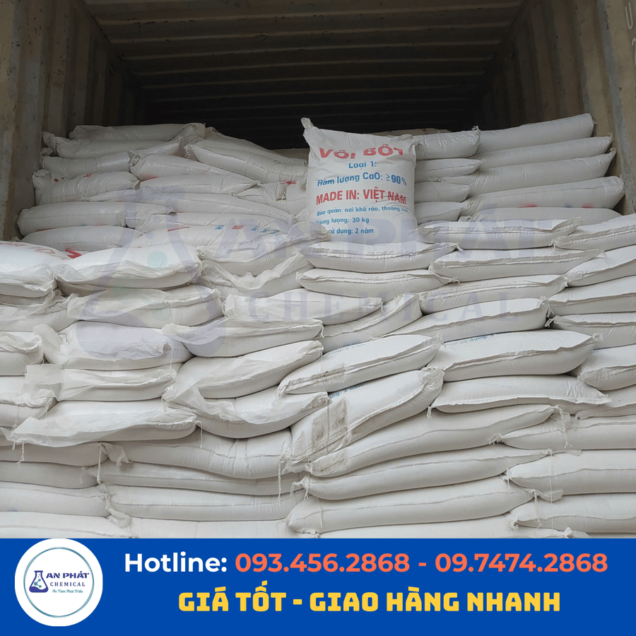 Vôi sống dạng bột CaO 85% – Việt Nam, 30 kg/bao