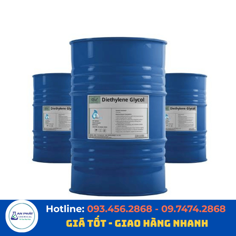 Diethylene glycol (DEG) C₄H₁₀O₃ 99% – Thái Lan, 230 kg/phuy