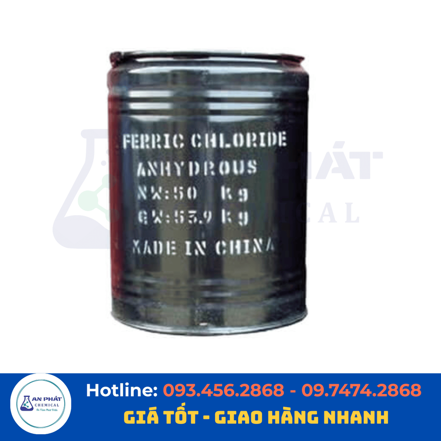 Sắt(III) clorua FeCl₃ 96% – Trung Quốc, 50 kg/thùng
