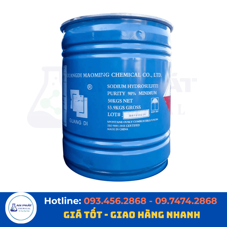 Tẩy đường (Natri hydrosulfit) Na₂S₂O₄ 90% – Trung Quốc, 50 kg/thùng