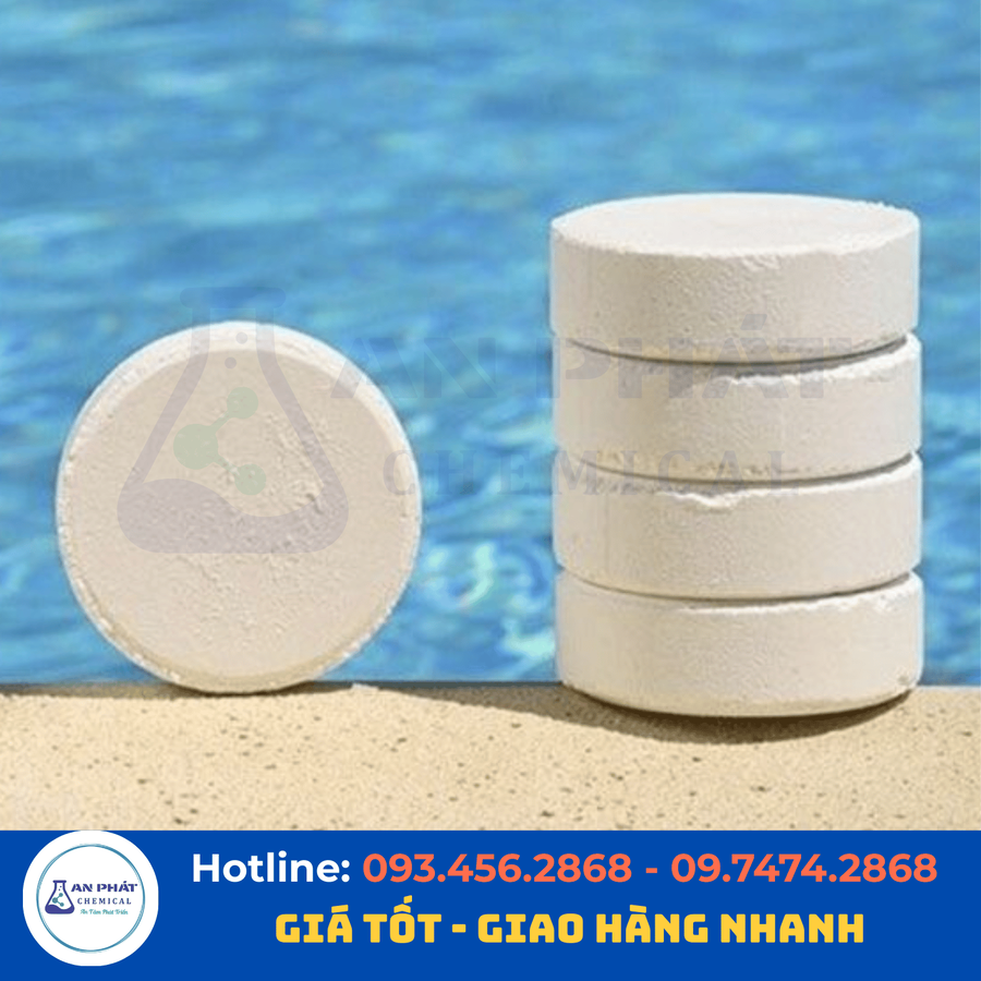 Clo viên TCCA C₃Cl₃N₃O₃ ≥90% – Trung Quốc, 50 kg/thùng