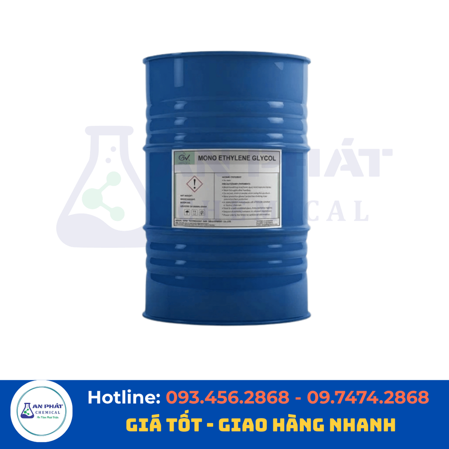 Monoethylene glycol (MEG) C₂H₆O₂ 99,5% – Thái Lan/Singapore, 230 kg/phuy