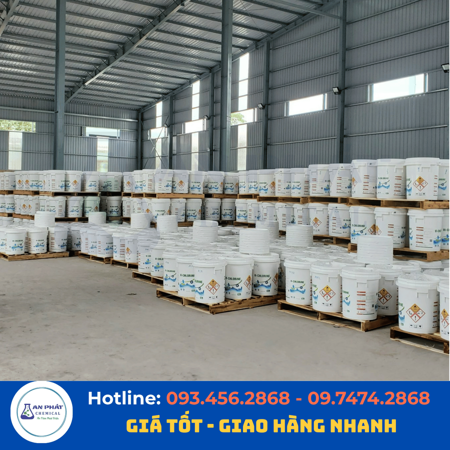 Clorin Việt Trì Ca(ClO)₂ 70% – Việt Nam, 45 kg/thùng
