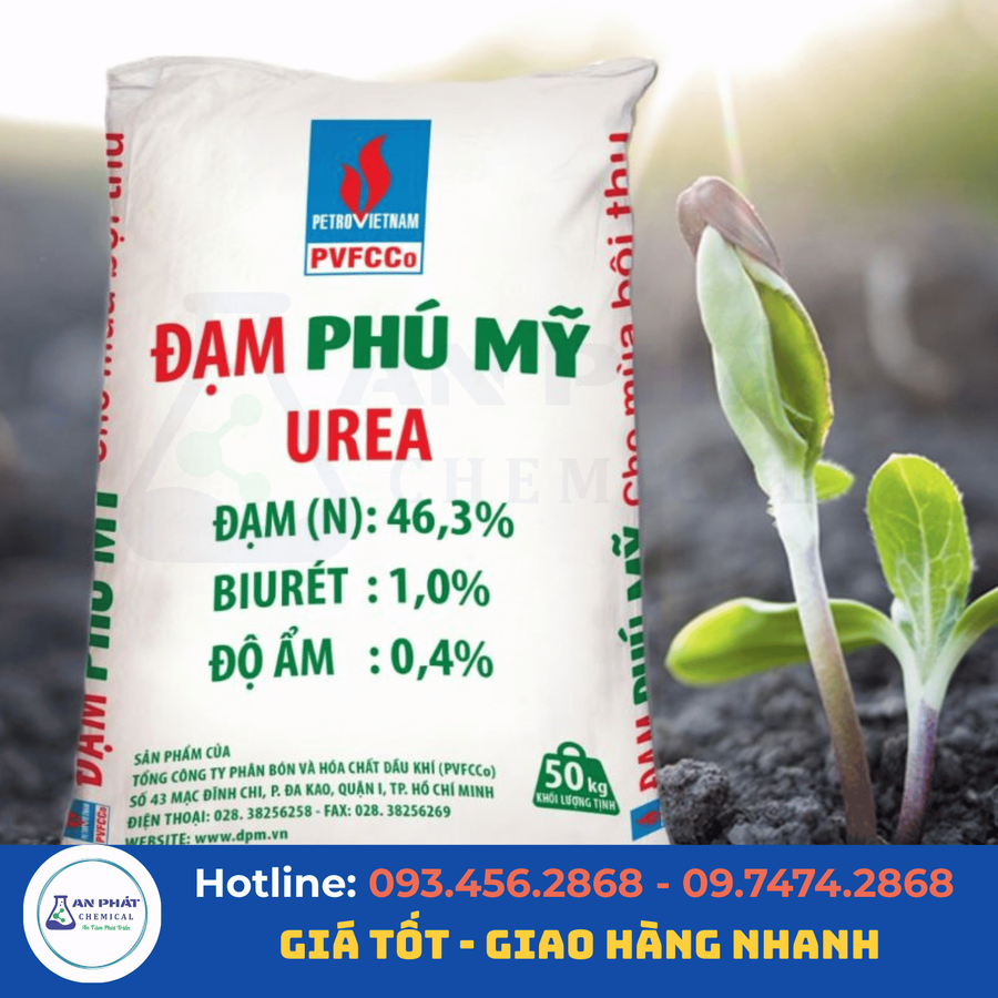 Urê (Urea) CO(NH₂)₂ 46% – Việt Nam, 50 kg/bao