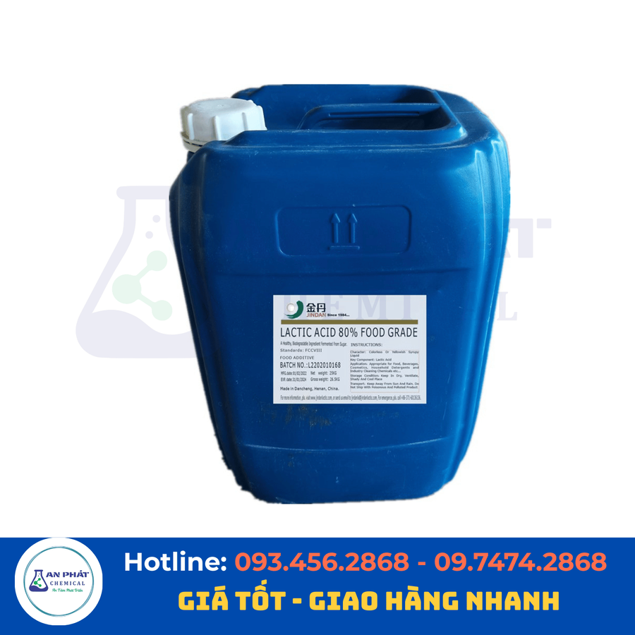 Axit lactic C₃H₆O₃ 88% – Trung Quốc/Thái Lan, 30 kg/can