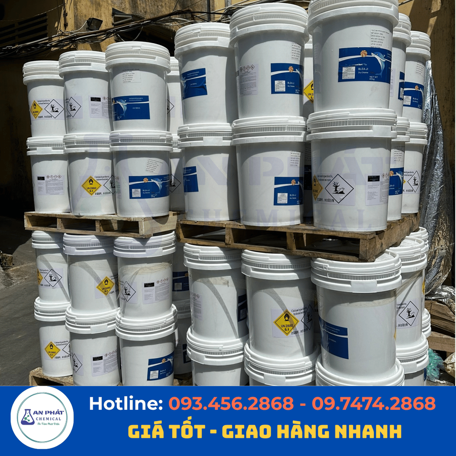 Clorin Cá Heo Ca(ClO)₂ 70% – Trung Quốc, 40 kg/thùng
