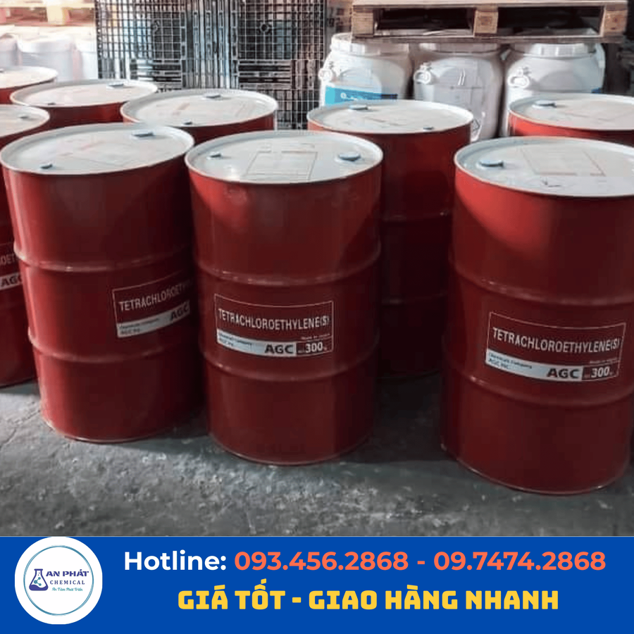 Perchloroethylene (PCE) C₂Cl₄ ≥99% – Trung Quốc/Nhật Bản, 300 kg/phuy