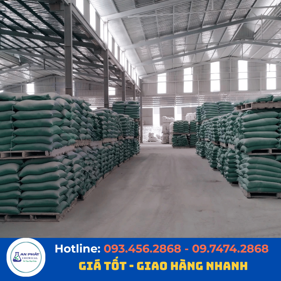 Bột đá canxi cacbonat CaCO₃ 98% – Việt Nam, 25 kg/bao