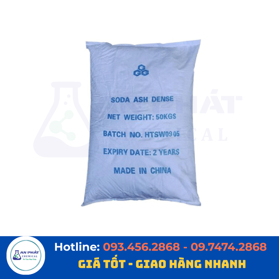 Soda nặng (Soda Ash Dense) Na₂CO₃ 99% – Trung Quốc, 40 kg/bao