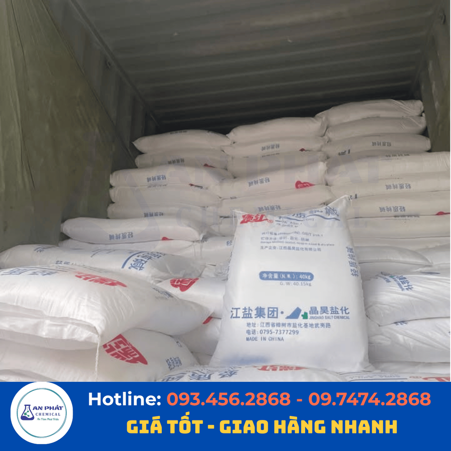 Soda nặng (Soda Ash Dense) Na₂CO₃ 99% – Trung Quốc, 40 kg/bao