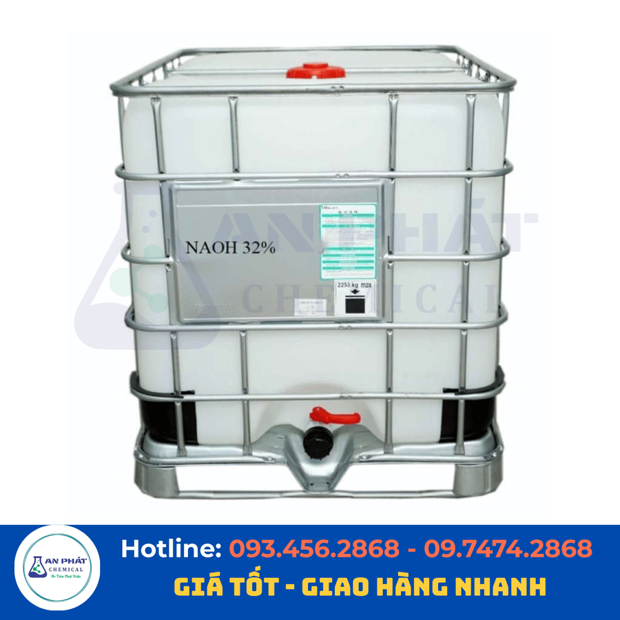 XÚT LỎNG NaOH 20–50% – VIỆT NAM, 280 KG/PHUY, 1 TẤN/TANK HOẶC XE BỒN