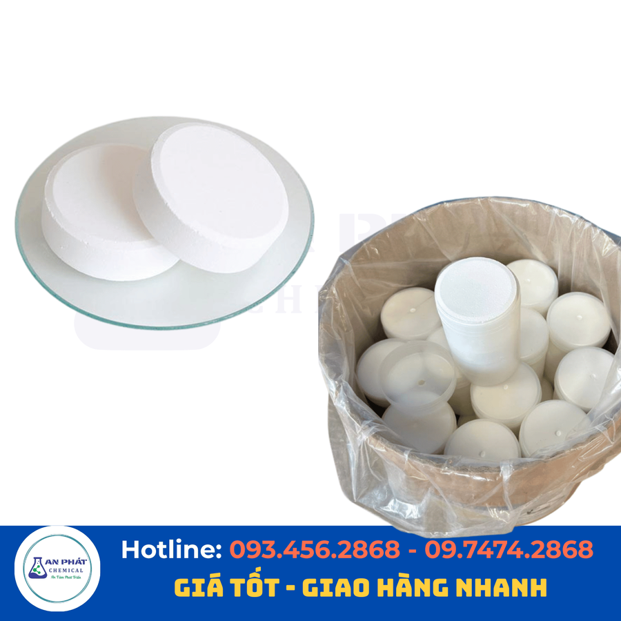 Clo viên TCCA C₃Cl₃N₃O₃ ≥90% – Nhật Bản, 50 kg/thùng