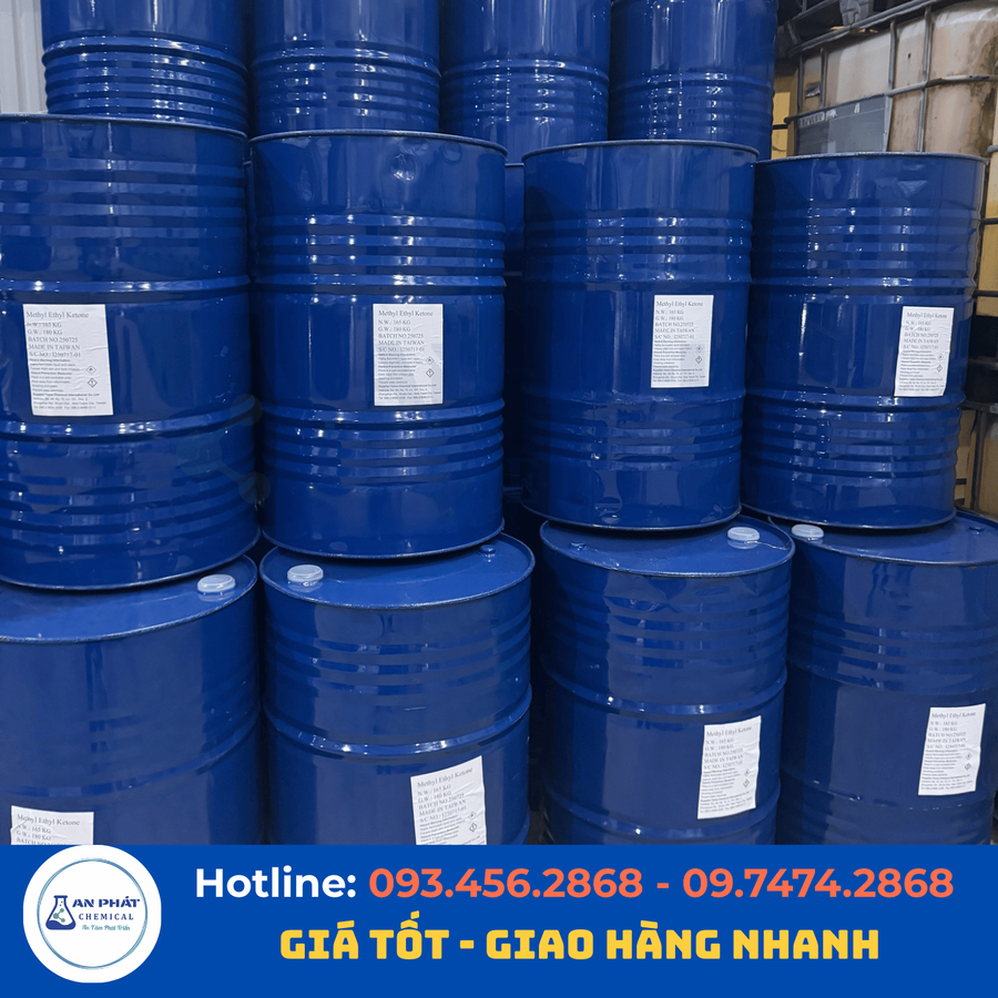MEK (Methyl ethyl ketone) C₄H₈O 99% – Đài Loan, 165 kg/phuy