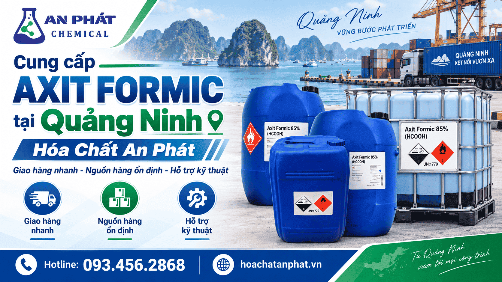 Cung cấp Axit Formic tại Quảng Ninh cho sản xuất và xử lý công nghiệp