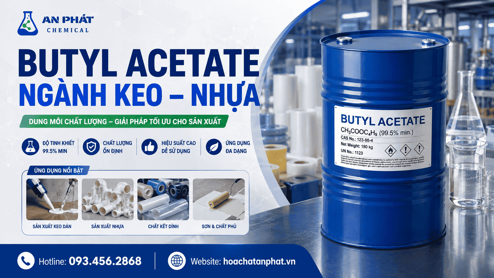 Ứng dụng Butyl Acetate trong hệ nhựa alkyd và sơn công nghiệp