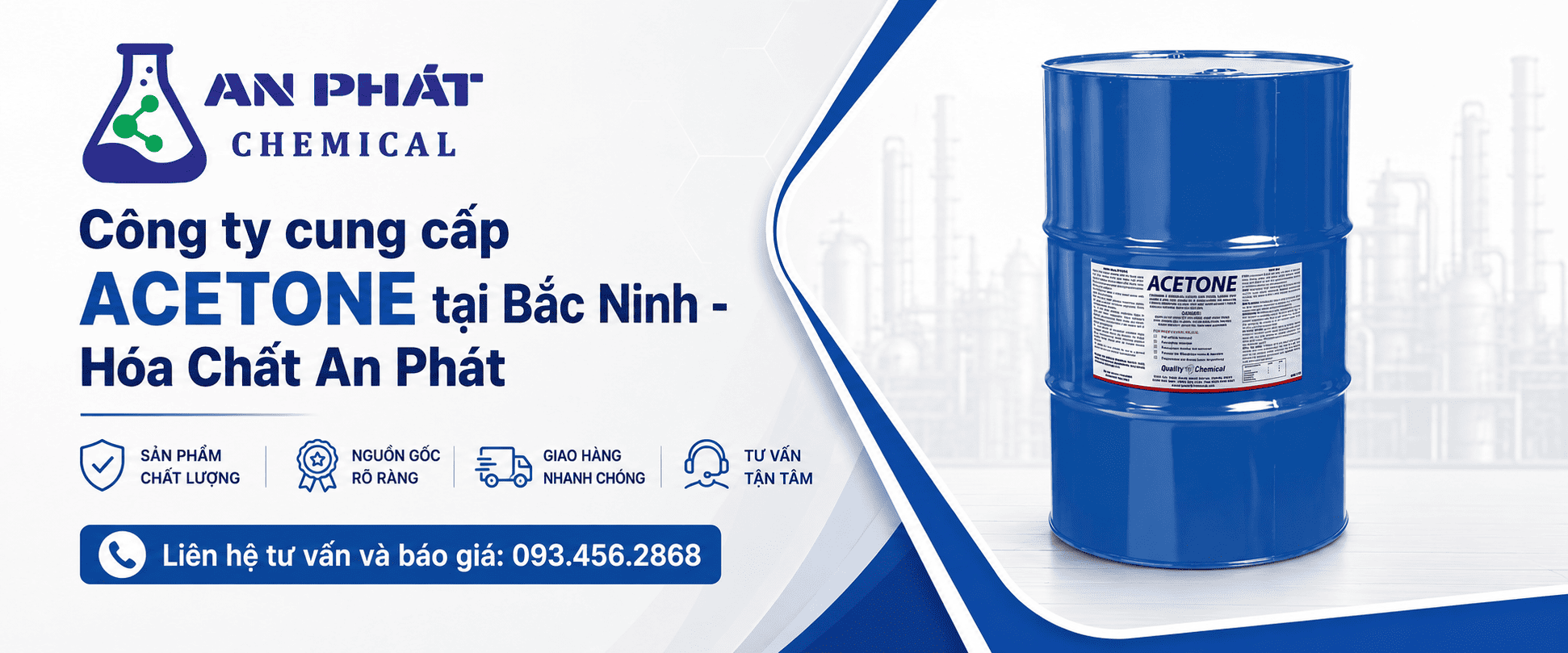Cung cấp Acetone tại Bắc Ninh cho doanh nghiệp điện tử