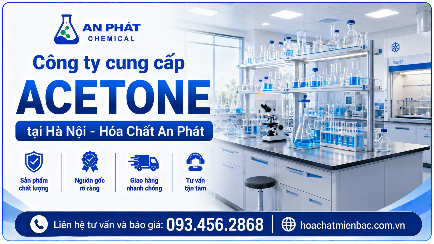 Cách lựa chọn Acetone phù hợp cho nhà máy và phòng thí nghiệm tại Hà Nội