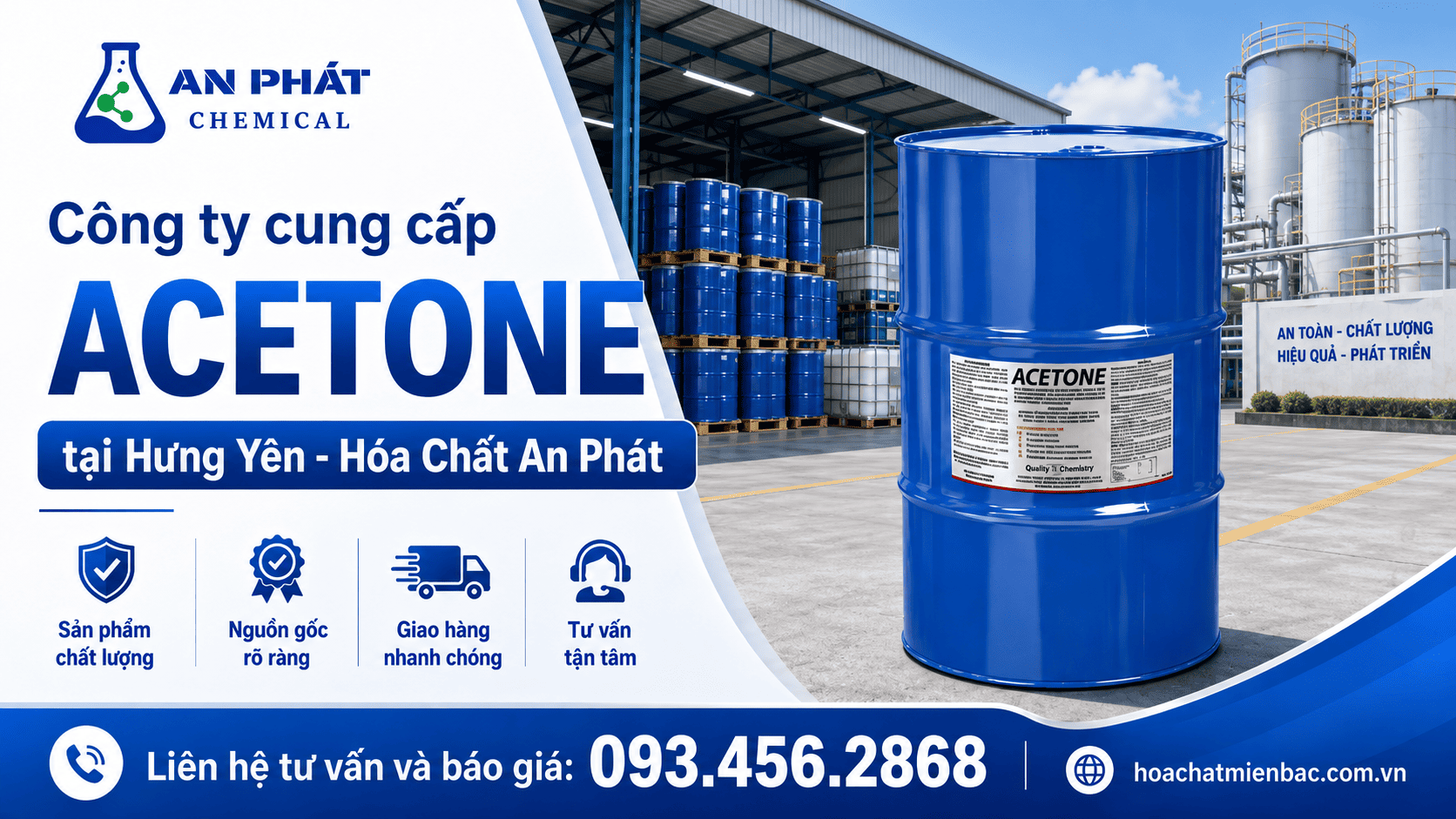 Những lưu ý khi lựa chọn nhà cung cấp Acetone tại Hưng Yên