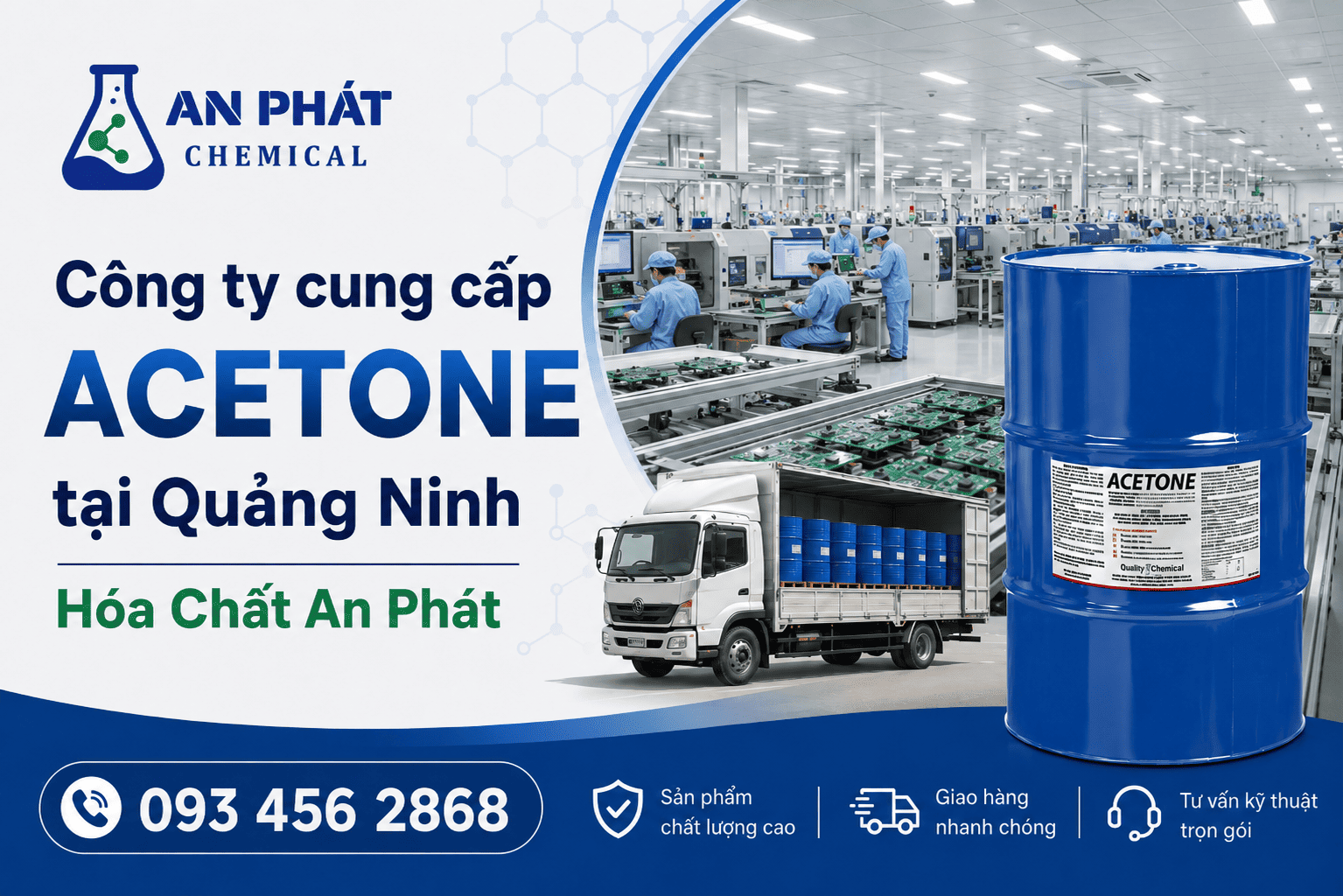 Báo giá Acetone tại Quảng Ninh cập nhật mới nhất