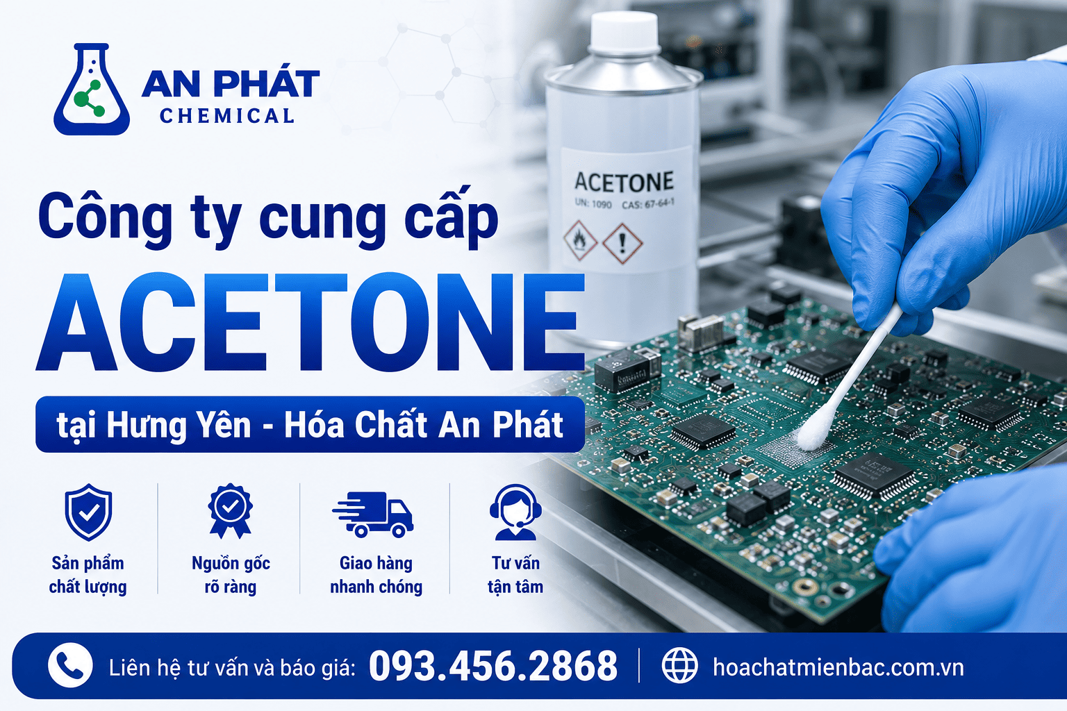 Báo giá Acetone tại Hưng Yên cập nhật mới nhất
