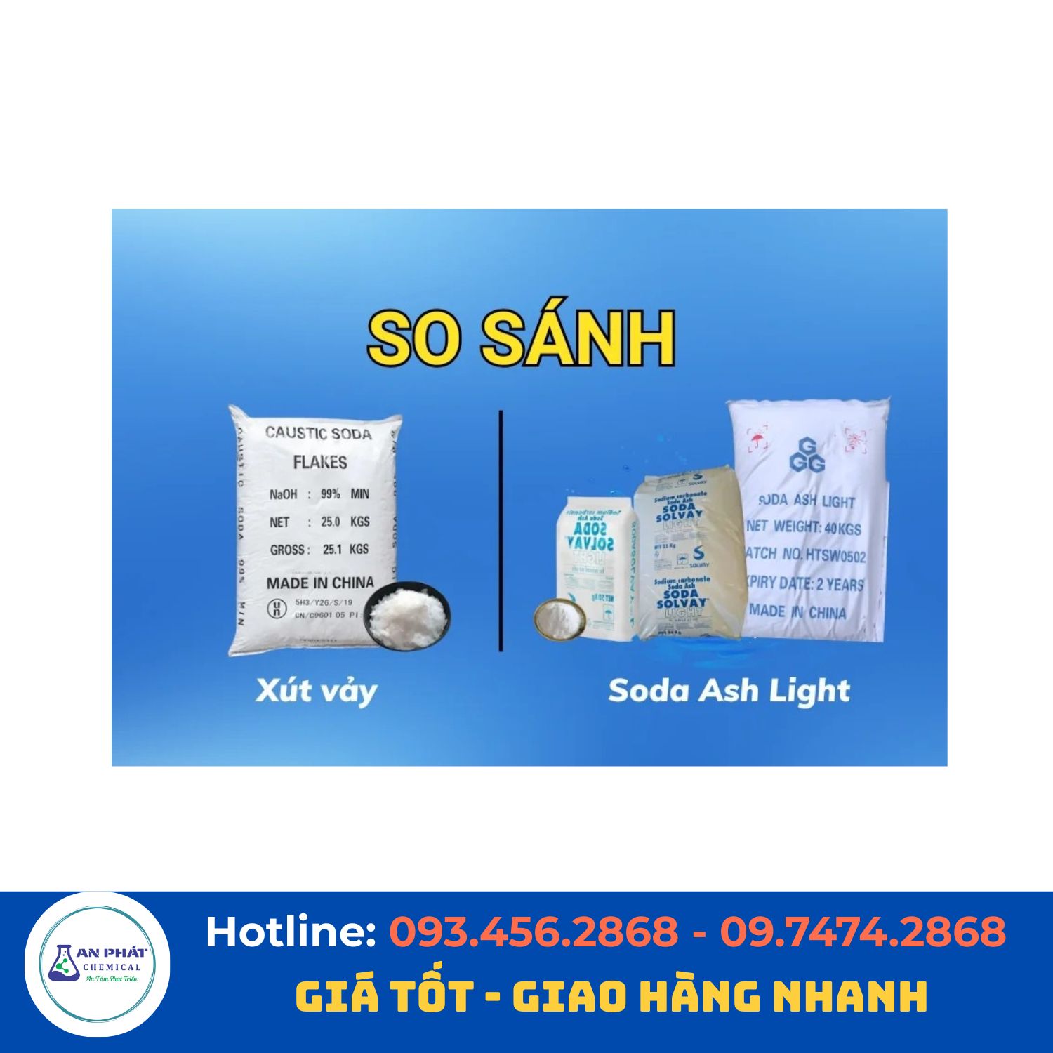 So sánh NaOH và Soda Ash trong xử lý nước