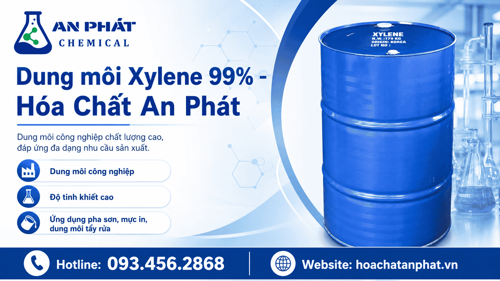 Hao hụt Xylene trong quá trình lưu kho và sử dụng: nguyên nhân thường gặp